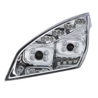 Chrome 10 LED Projector Headlight w/ LED Sequential Turn & DRL For 2018-2024 Cascadia