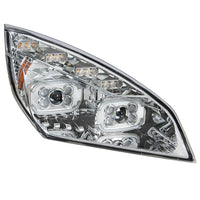 Chrome 10 LED Projector Headlight w/ LED Sequential Turn & DRL For 2018-2024 Cascadia