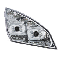 Chrome 10 LED Projector Headlight w/ LED Sequential Turn & DRL For 2018-2024 Cascadia