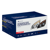 Black 10 LED Projector Headlight With LED Sequential Turn & DRL For 2018-2024 Cascadia (Driver or Passenger Side)