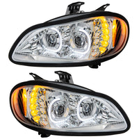Chrome LED Projection Headlight Assembly For 2003-2024 Freightliner M2 (Driver or Passenger Side)