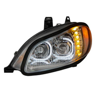 Chrome LED Projection Headlight Assembly For 2003-2024 Freightliner M2 (Driver or Passenger Side)