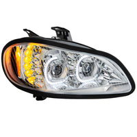 Chrome LED Projection Headlight Assembly For 2003-2024 Freightliner M2 (Driver or Passenger Side)