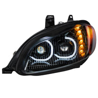Black LED Projection Headlight Assembly For 2003-2024 Freightliner M2 (Driver or Passenger Side)