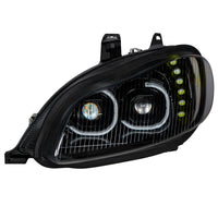 Black LED Projection Headlight Assembly For 2003-2024 Freightliner M2 (Driver or Passenger Side)