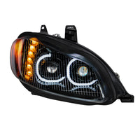 Black LED Projection Headlight Assembly For 2003-2024 Freightliner M2 (Driver or Passenger Side)