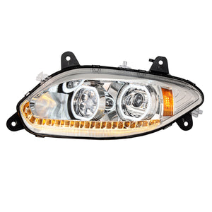 United Pacific - Chrome 17 LED Headlight For 2018-2024 International LT (Driver or Passenger Side)