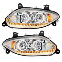 United Pacific - Chrome 17 LED Headlight For 2018-2024 International LT (Driver or Passenger Side)