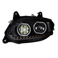 United Pacific - Black 17 LED Headlight For 2018-2024 International LT (Driver or Passenger Side)