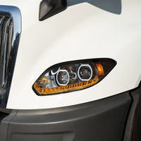 United Pacific - Black 17 LED Headlight For 2018-2024 International LT (Driver or Passenger Side)