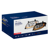 United Pacific - Black 17 LED Headlight For 2018-2024 International LT (Driver or Passenger Side)