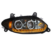 United Pacific - Black 17 LED Headlight For 2018-2024 International LT (Driver or Passenger Side)