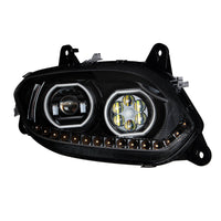 United Pacific - Black 17 LED Headlight For 2018-2024 International LT (Driver or Passenger Side)