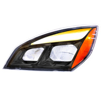 United Pacific - Black LED Headlight For 2018-2024 Freightliner Cascadia (Driver or Passenger Side)