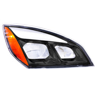 United Pacific - Black LED Headlight For 2018-2024 Freightliner Cascadia (Driver or Passenger Side)