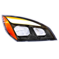 United Pacific - Black LED Headlight For 2018-2024 Freightliner Cascadia (Driver or Passenger Side)