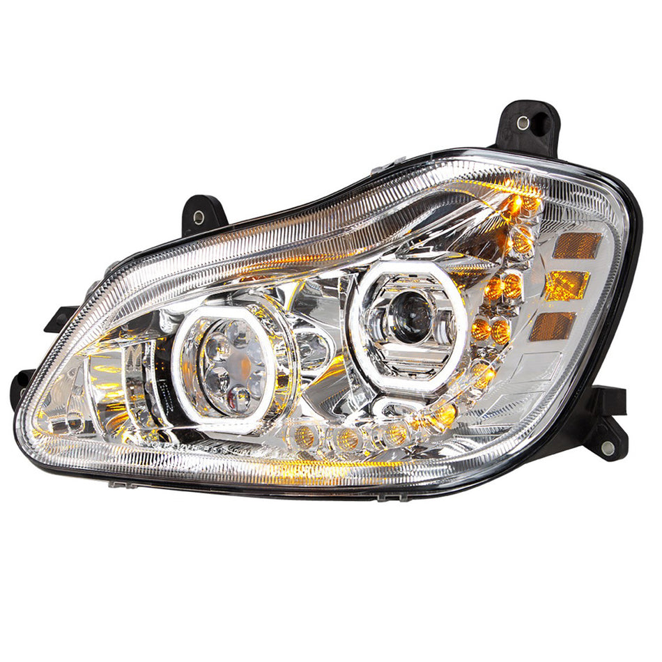 United Pacific - Chrome 10 LED Headlight for 2013-2021 Kenworth T680 (Driver or Passenger Side)