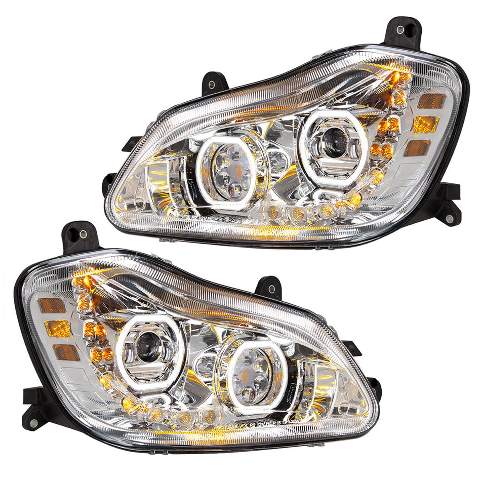 United Pacific - Chrome 10 LED Headlight for 2013-2021 Kenworth T680 (Driver or Passenger Side)
