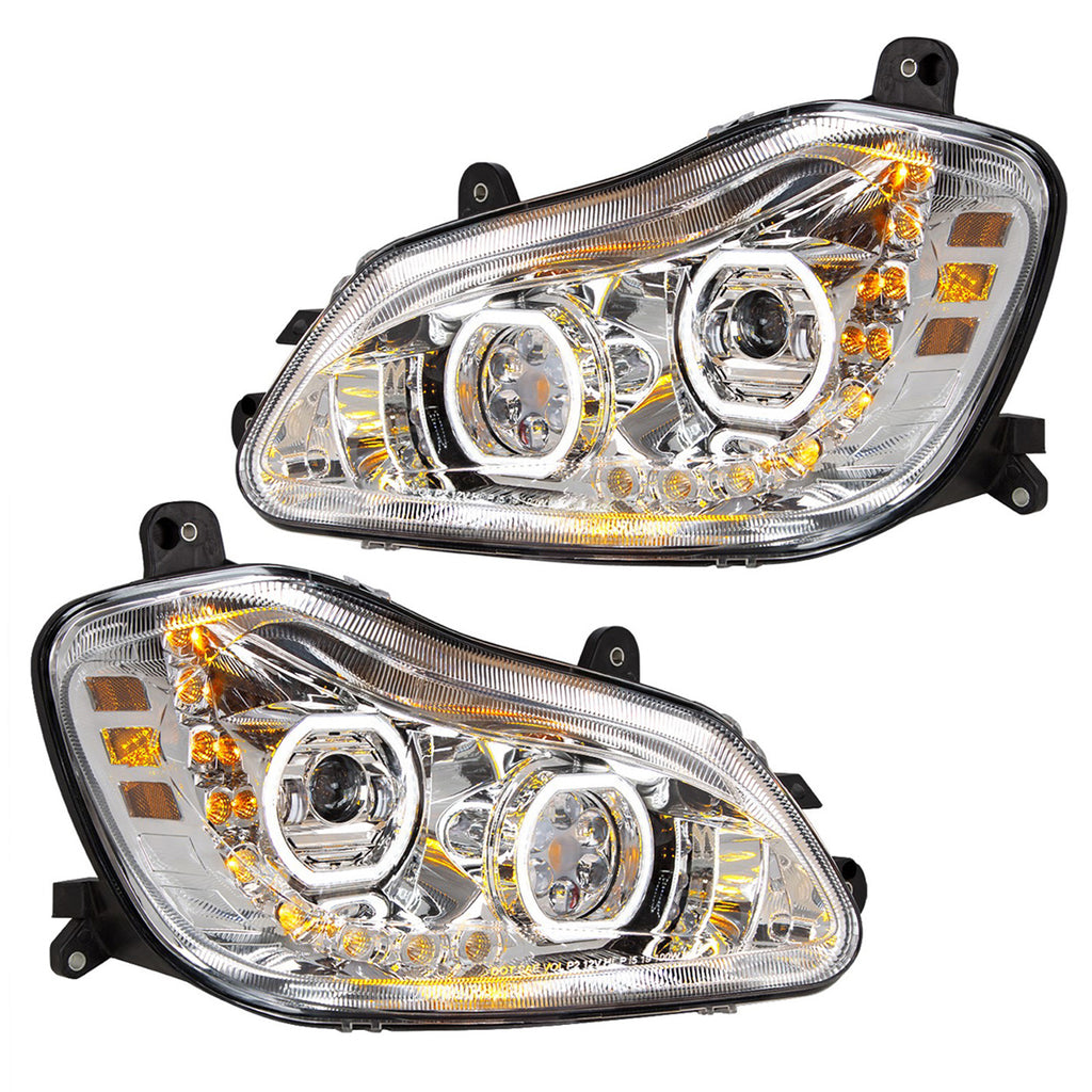 United Pacific Chrome 10 LED Headlight for 20132021 Kenworth T680