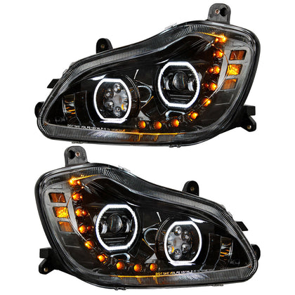 United Pacific - Black 10 LED Headlight For 2013-2021 Kenworth T680 (Driver or Passenger Side)