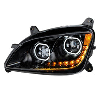 Black 10 LED Headlight For Peterbilt 587 (2010-2016) & 579 (2012-2021) (Driver or Passenger Side)