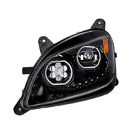 Black 10 LED Headlight For Peterbilt 587 (2010-2016) & 579 (2012-2021) (Driver or Passenger Side)