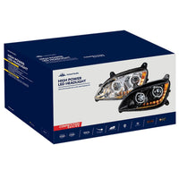 Black 10 LED Headlight For Peterbilt 587 (2010-2016) & 579 (2012-2021) (Driver or Passenger Side)