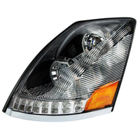 United Pacific - Chrome 10 LED Headlight For 2003-2017 Volvo VN/VNL (Driver or Passenger Side)