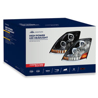 United Pacific - Chrome 10 LED Headlight For 2003-2017 Volvo VN/VNL (Driver or Passenger Side)