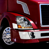 United Pacific - Chrome 10 LED Headlight For 2003-2017 Volvo VN/VNL (Driver or Passenger Side)