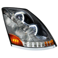 United Pacific - Chrome 10 LED Headlight For 2003-2017 Volvo VN/VNL (Driver or Passenger Side)