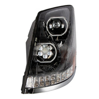 United Pacific - Black 10 LED Headlight For 2003-2017 Volvo VN/VNL (Driver or Passenger Side)