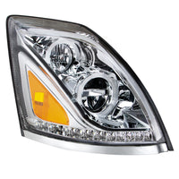 United Pacific - Chrome LED Headlight for 2013-2017 Volvo VN/VNL (Driver or Passenger Side)