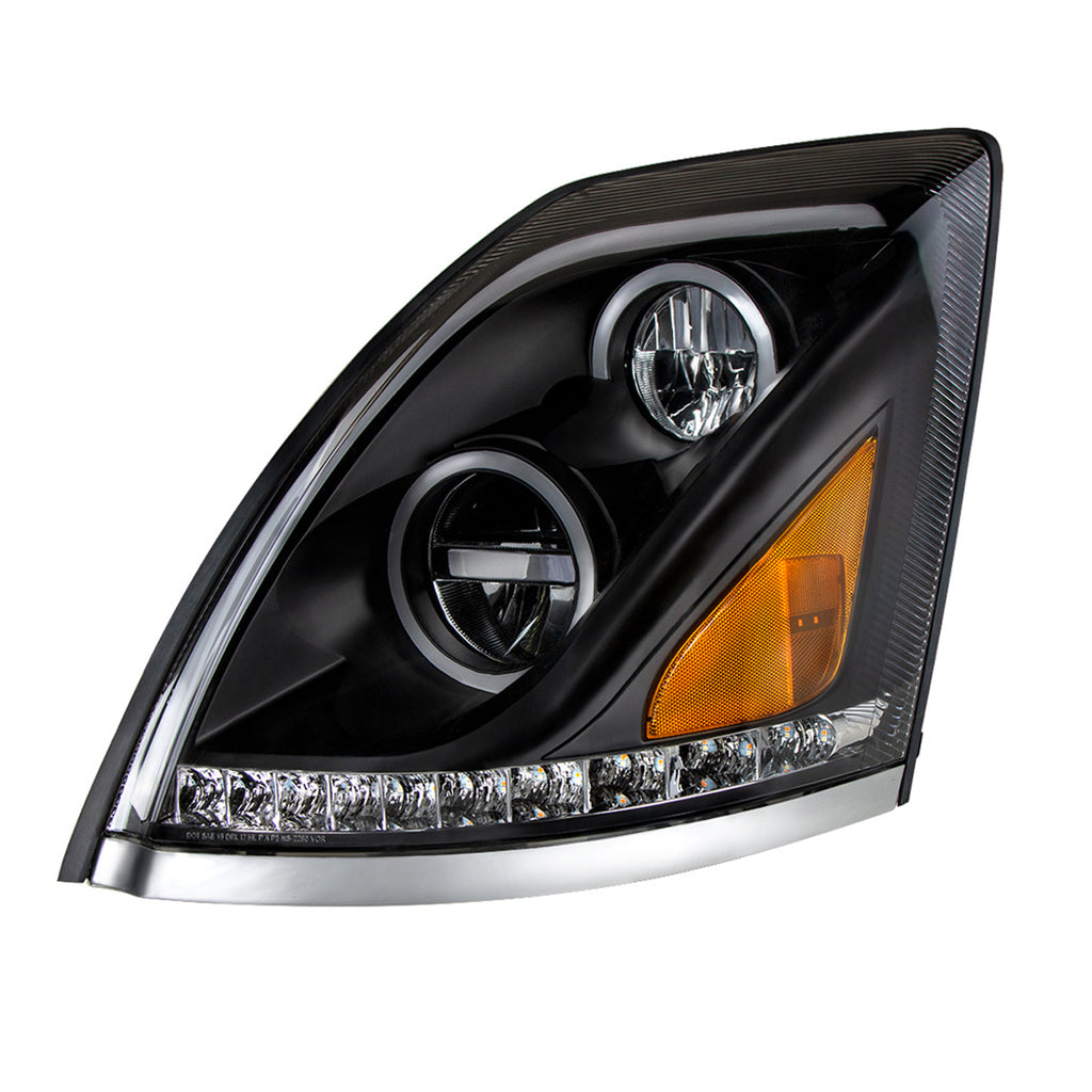 United Pacific - Blackout LED Headlight for 2013-2017 Volvo VN/VNL (Driver or Passenger Side)