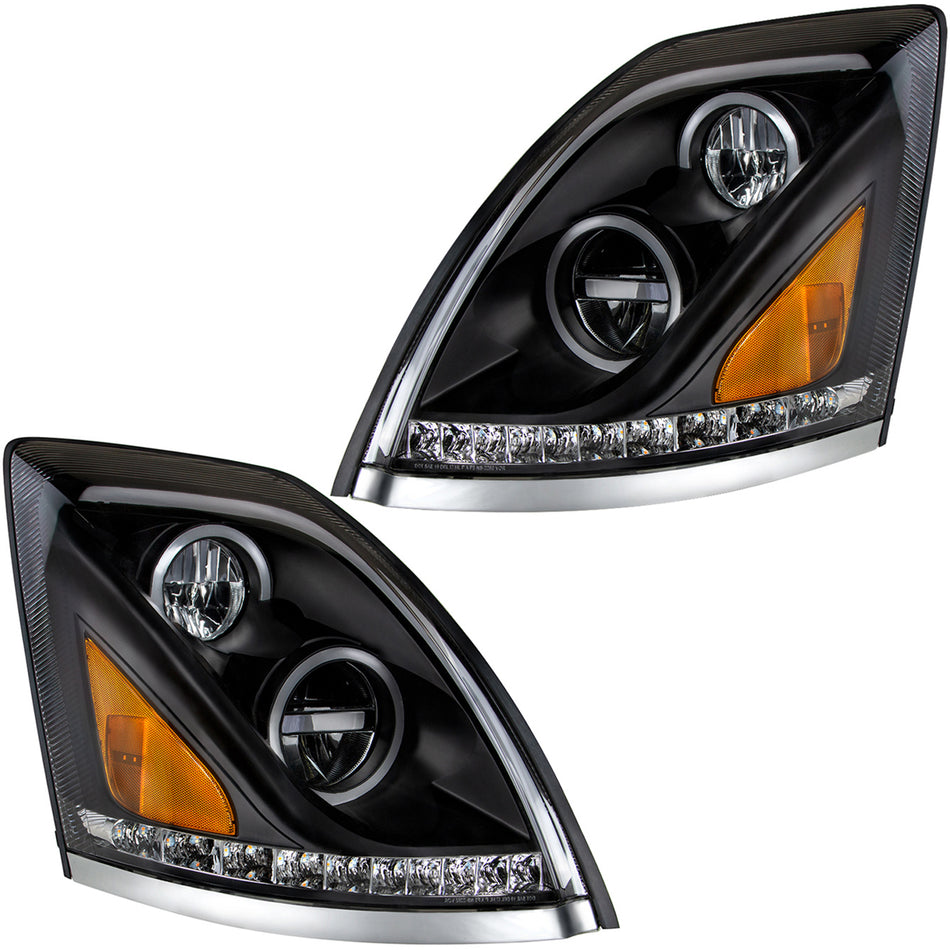 United Pacific - Blackout LED Headlight for 2013-2017 Volvo VN/VNL (Driver or Passenger Side)