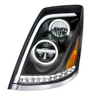 United Pacific - Blackout LED Headlight for 2013-2017 Volvo VN/VNL (Driver or Passenger Side)
