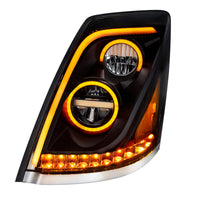 United Pacific - Blackout LED Headlight for 2013-2017 Volvo VN/VNL (Driver or Passenger Side)