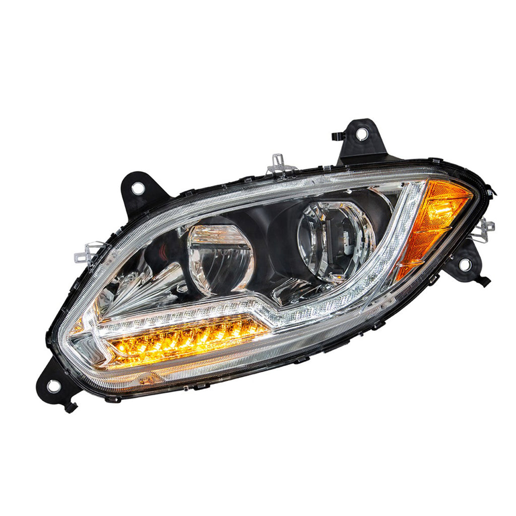 United Pacific - Chrome LED Headlight For 2018-2024 International LT (Driver or Passenger Side)