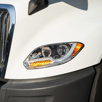 United Pacific - Chrome LED Headlight For 2018-2024 International LT (Driver or Passenger Side)