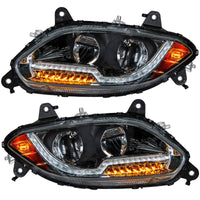 United Pacific - Black LED Headlight For 2018-2024 International LT Truck (Driver or Passenger Side)