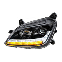 "Blackout" Projection Headlight With LED Sequential Turn & DRL For 2012-2021 Peterbilt 579 (Driver or Passenger Side)