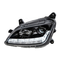 "Blackout" Projection Headlight With LED Sequential Turn & DRL For 2012-2021 Peterbilt 579 (Driver or Passenger Side)