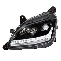 "Blackout" Projection Headlight With LED Sequential Turn & DRL For 2012-2021 Peterbilt 579 (Driver or Passenger Side)