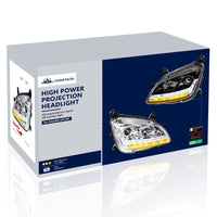 "Blackout" Projection Headlight With LED Sequential Turn & DRL For 2012-2021 Peterbilt 579 (Driver or Passenger Side)