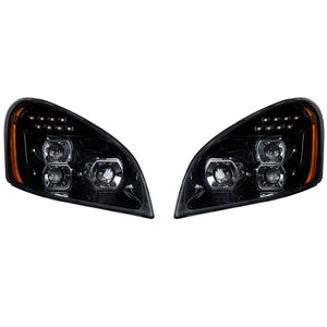 United Pacific - "Blackout" LED Headlight Set For 2008-2017 Freightliner Cascadia (Pair)