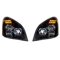 United Pacific - "Blackout" LED Headlight Set For 2008-2017 Freightliner Cascadia (Pair)