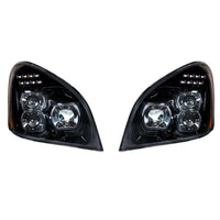 United Pacific - "Blackout" LED Headlight Set For 2008-2017 Freightliner Cascadia (Pair)