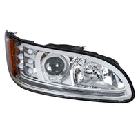 Chrome Projection Headlight w/ LED Turn & Position Light for 2005-2015 Peterbilt 386 (Driver or Passenger Side)