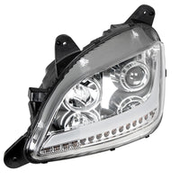 Chrome Projection Headlight With LED Position Light & Signal For 2012-2021 Peterbilt 579 (Driver or Passenger Side)