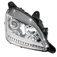 Chrome Projection Headlight With LED Position Light & Signal For 2012-2021 Peterbilt 579 (Driver or Passenger Side)